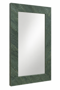 Espejo rectangular de piedra verde