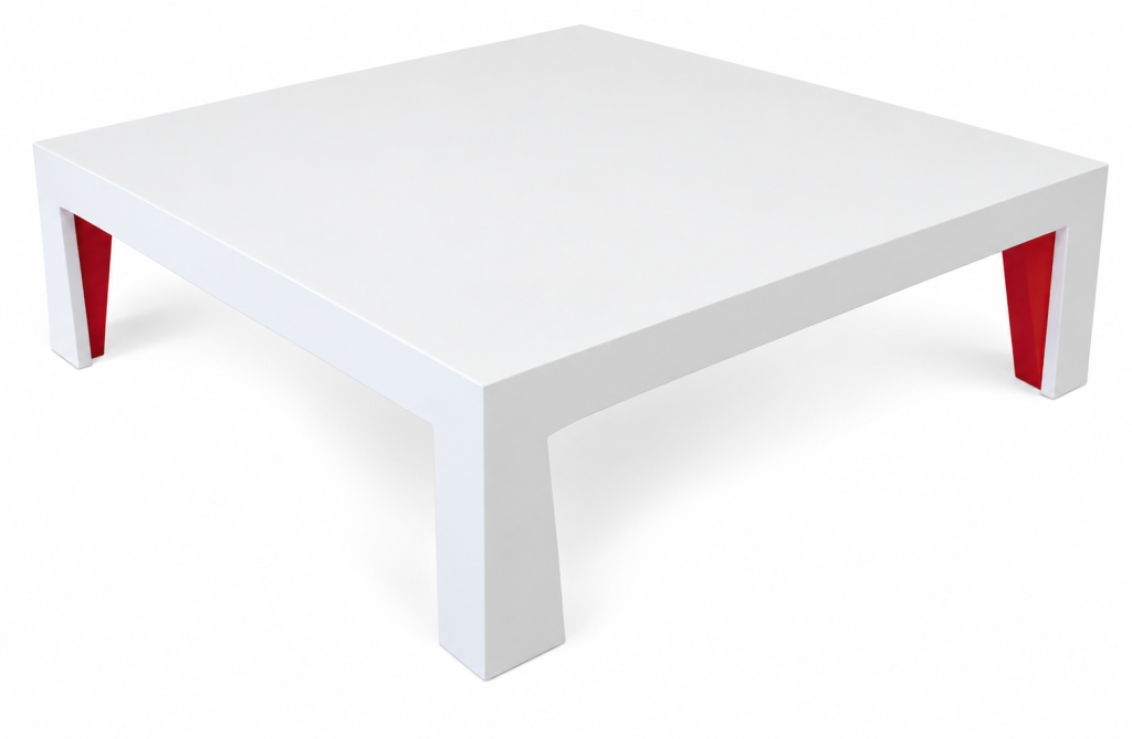 mesa centro silestone blanco diseño