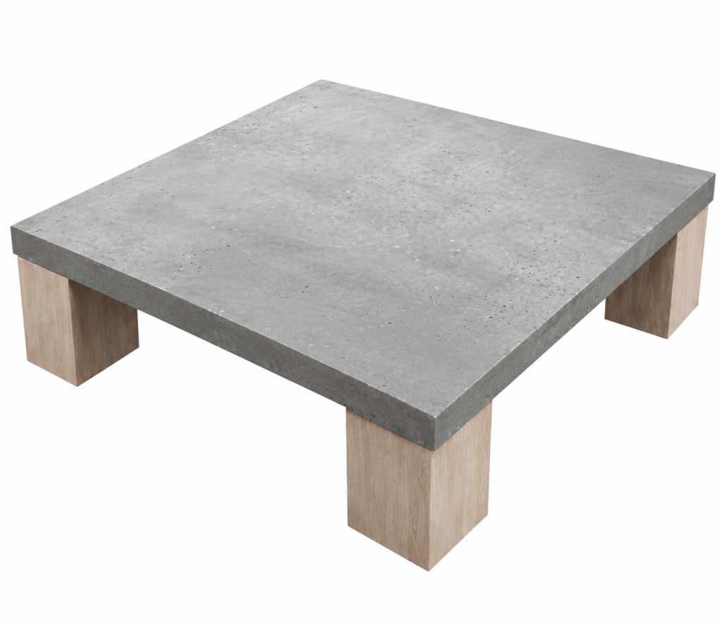 Mesa de Centro Minimalista de Pizarra y Mármol