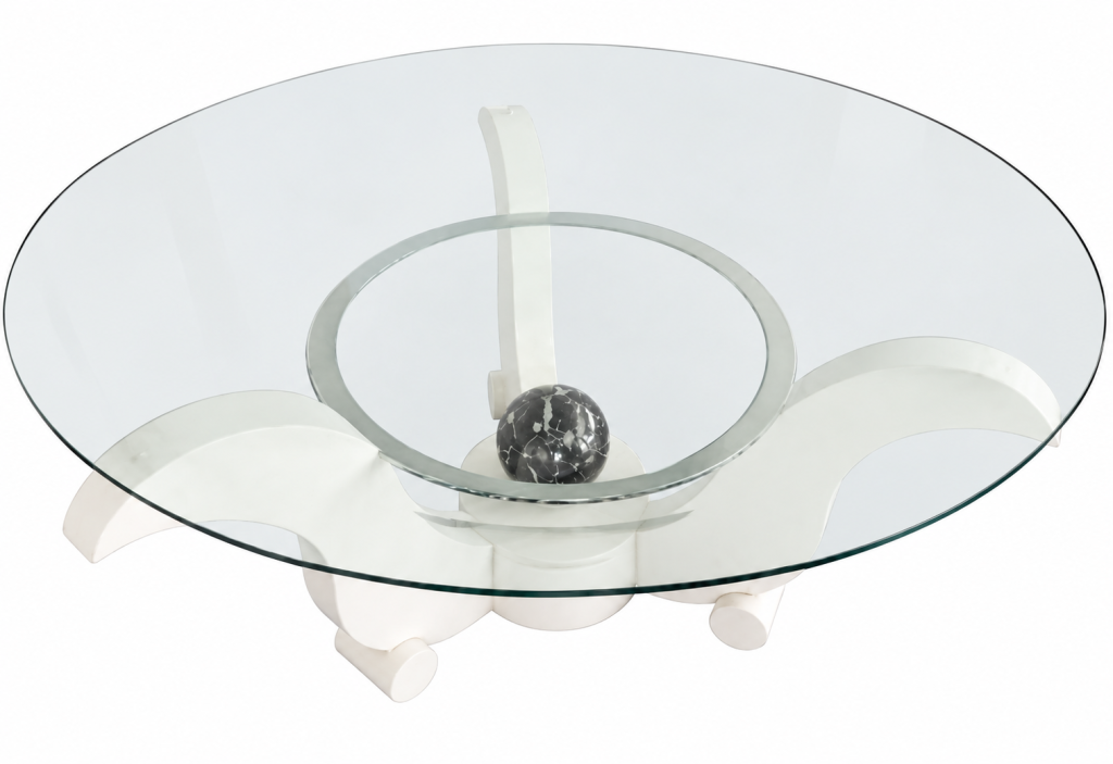 Mesa de centro de cristal diseño Diego Rodríguez